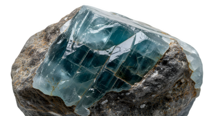 Explore the beauty of blue fluorite mineral specimen raw stone gemstone crystal geological formation nature on transparent background