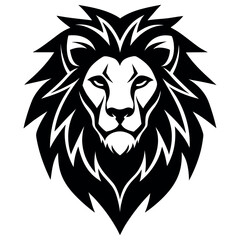 Obraz premium Lion head logo vector illustration.