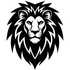 Lion head logo vector illustration.