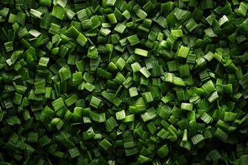 Pile of freshly chopped green chives, close-up. Great for food blogs, recipes, or culinary projects.