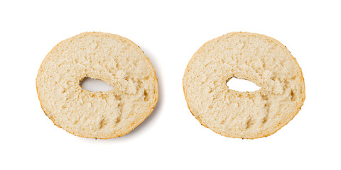 Bagel, Round Bread Bun, Wheat Bakery with Grains And Seeds for Breakfast, Plain Circle Bagel Bread
