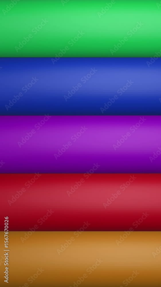Poster animation of rainbow stripes and colours moving on seamless loop