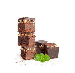 Nut Brownie, Homemade German Chocolate Cake, Chocolate Peanuts Cake, Brownie Square Piece
