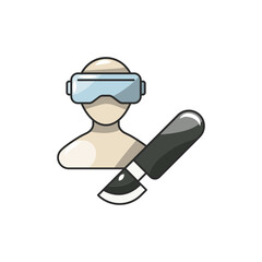 Surgery Sim Icon, VR Procedural Training Headset.