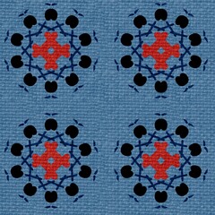  Modern Folk Art Fabric
 Textured Indigo Bloom
jpeg 