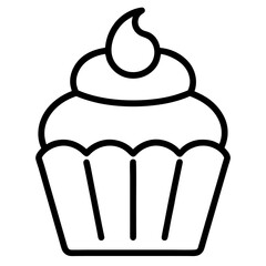 cupcake line icon