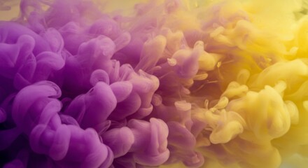Obraz premium Abstract image of swirling purple and yellow colors, creating a dynamic and vibrant visual effect