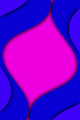 Abstract Vibrant Pink and Blue Layered Paper Design: Modern Geometric Background