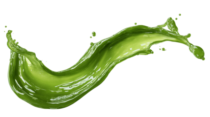 Rippled texture of aloe vera gel smear, fresh and glossy, isolated on transparent background, PNG format
