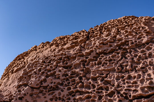 Weathering.Tafoni ( tafone ). Moenkopi Sandstone, The Moenkopi Formation is a geological formation. Meteor Crater Natural Landmark, Meteor Crater, or Barringer Crater. Winslow, Navajo County, Arizona
