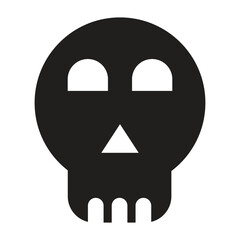 Cartoon Stitched Mouth Skull Vector Design