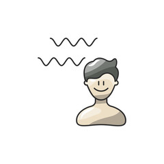 Emotion Wave Icon, Face Frequency Voice Mood Sensor.