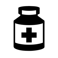 Obraz premium medicine bottle and pills icon