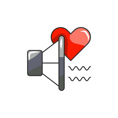 Health Echo Icon, Speaker Heart Passive Monitoring.
