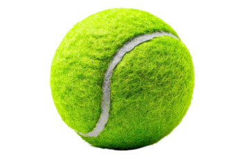 Bright Yellow Tennis Ball Sports Equipment Close up Photography Game Day Match Point Practice on transparent background