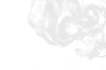 white smoke corner isolated on white or transparent png