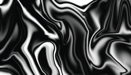 Black and White Abstract Marble Texture, Fluid Art Background