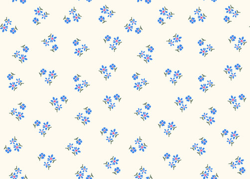 seamless  beautiful ditsy floral print pattern for summer 