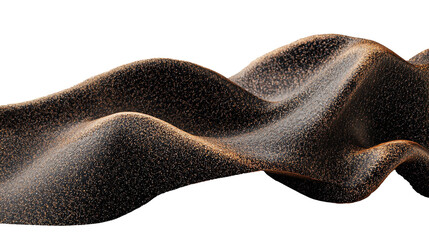 Abstract Wave Sparkle Background Golden Texture Black Backdrop Elegant on transparent background