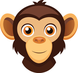 Cute Monkey Face vector