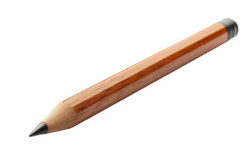 Wooden pencil artistic tools creativity imagination black lead Study write draw erase tool Art on transparent background