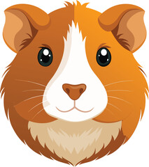 Guinea Pig Vector Head Illustration