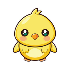 Obraz premium Baby Chick With Tiny Teardrop For A Sad Kawaii Expression