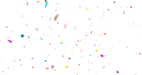 Muticolor Confetti Transparent Background. Confeti Failling White Background. 3d Rendering Transparent Confeti. Colorful bright confetti isolated on transparent background.