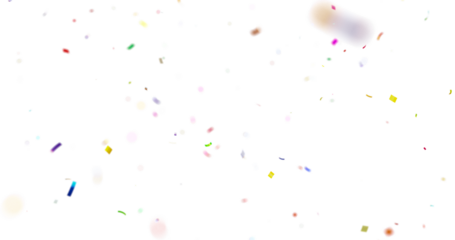Muticolor Confetti Transparent Background. Confeti Failling White Background. 3d Rendering Transparent Confeti. Colorful bright confetti isolated on transparent background.