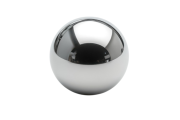 Chrome Ball Sphere Silver Reflection Orb Sleek Modern Design Element for Graphics 3D Rendering on transparent background