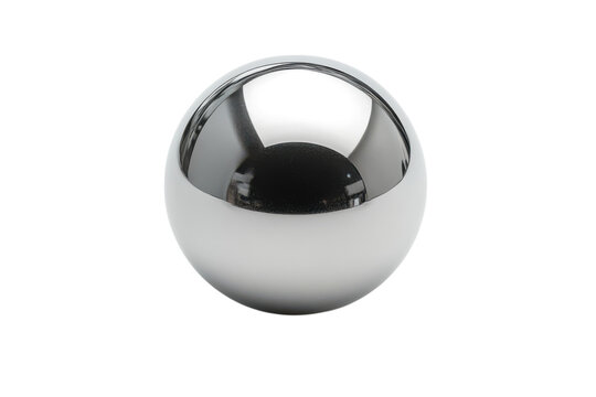 Chrome Ball Sphere Silver Reflection Orb Sleek Modern Design Element for Graphics 3D Rendering on transparent background