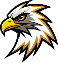 Fototapeta premium White Bald Eagle Mascot Head Logo