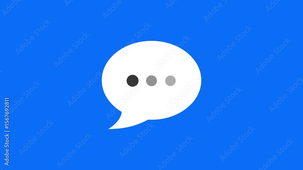 Poster messaging chat bubble animation. chat bubble typing motion graphics. animated speech bubble. speech 