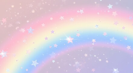 Pastel rainbow with star sparkles