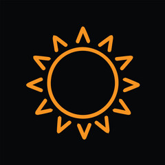 Circular lines in the vector stretch outward like sunbeams, creating a glowing effect that evokes energy, brilliance, and continuous vibrant motion.