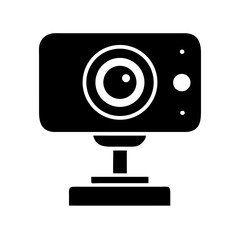 Webcam Icon: Video Communication, Online Streaming, and Digital Surveillance Camera Symbol