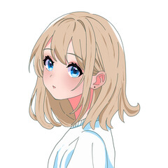 Woman with blue eyes 