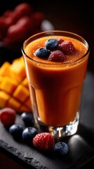 Close-up photo of smoothie