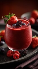 Close-up photo of smoothie