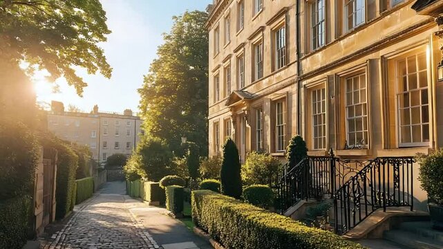 georgian townhouse exterior in bath video