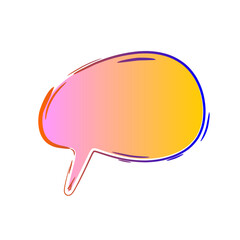 Modern Gradient Color Empty Speech Bubble Communication Chat Icon