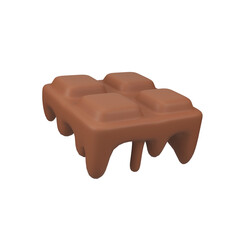 Melted Chocolate isolated 3d render icon illustration