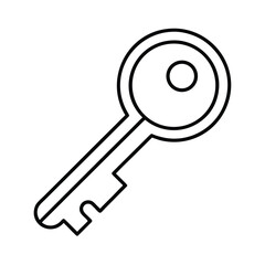Access Key Line Art Icon For Apps And Website In Vector Style For Security And Login Illustration
