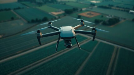 Obraz premium Drone Farmland Aerial View.