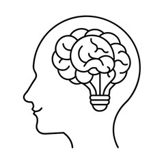 Continuous Line Art Or One Line Drawing Of A Human Face For Identity People And Profile Design