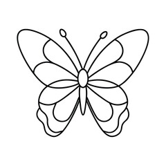 Continuous One Line Drawing Of Butterfly In Simple Style For Nature Insect And Elegant Illustration