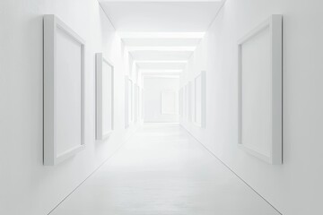 High Resolution Picture of Composition with Empty White Frames Indoors