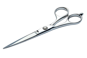 Obraz premium Professional Barber Scissors Sharp Precision Cutting Tool Stainless Steel Salon Hairdressing on transparent background
