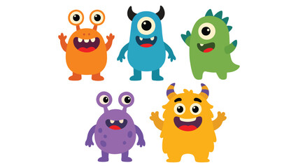 Monsters and Ghosts Illustration Spooky and Fun Fantasy Creatures for Halloween, Horror Themes, Scary Stories, and Kid Horror Designs