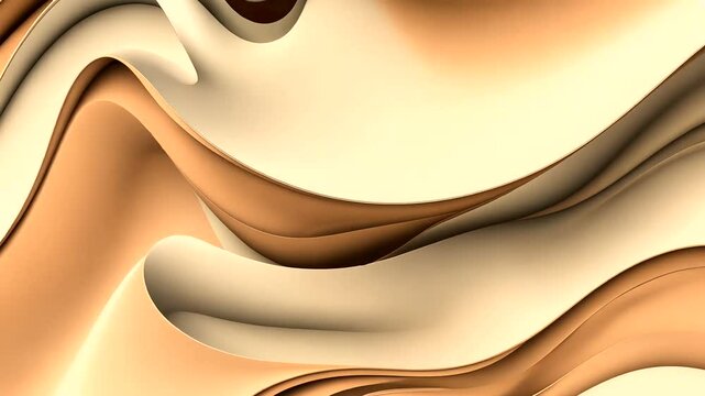 Abstract Animated Background of Flowing Creamy Waves for Modern Presentation 50 characters,
